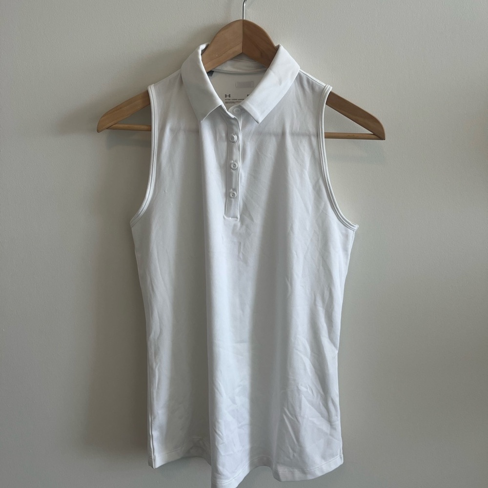 NEW: Under Armour Women’s White Sleeveless Golf/Tennis Top